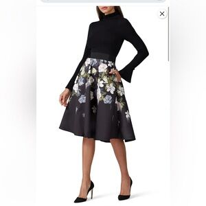 Ted Baker Nerida Opal Full Skirt Fit & Flare Midi Dress size 10